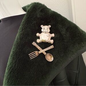 Vintage Sterling Silver Spoon Knife Cutlery Chef Pin Brooche